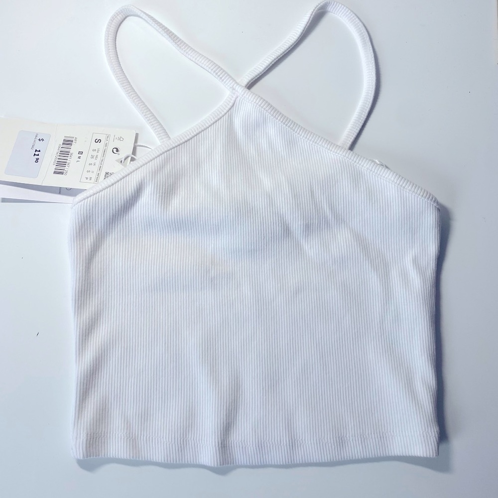 Zara tank top, cross-cross straps.